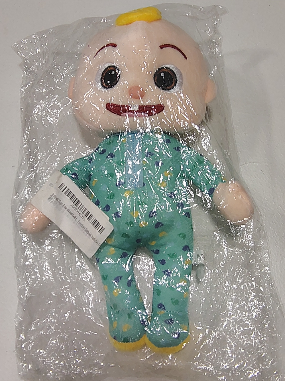 Plush Baby Doll in Teal Floral Pajamas - Soft Stuffed Toy